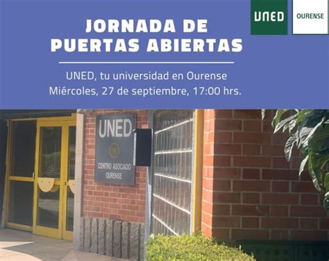 Xornada De Portas Abertas En Uned Ourense O D A De Setembro Badalnovas