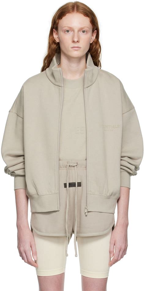 Gray Full Zip Jacket By Fear Of God Essentials On Sale