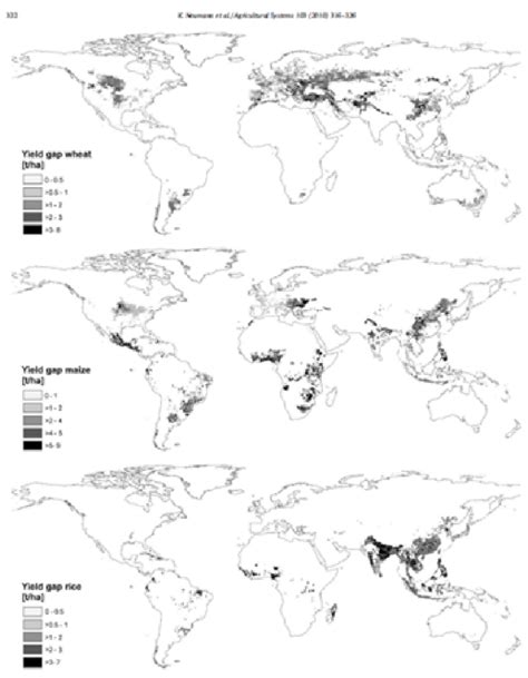 Representation Of Global Yield Gap In Source Neumann Et Al 2010