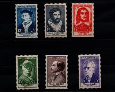 TIMBRE FRANÇAIS NEUF sans charnière n1066 1071 de 1956 Personnages