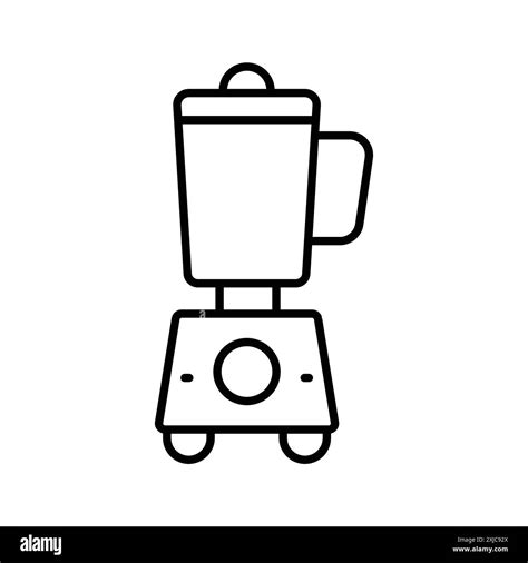 Blender Icon Flat Set In Black And White Color Outline Vector Stock