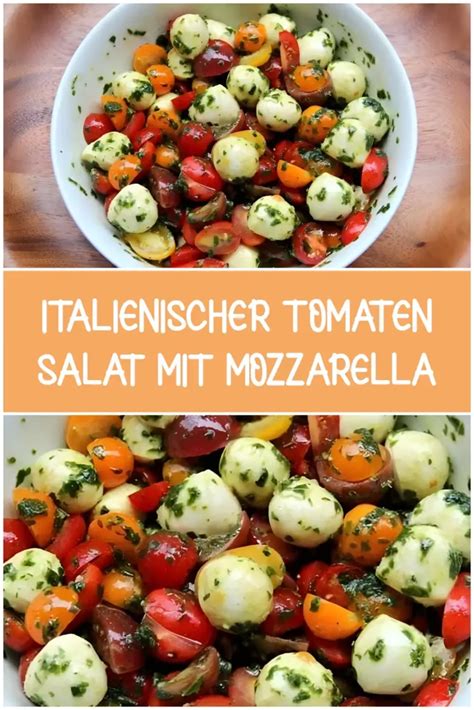 ITALIENISCHER TOMATEN SALAT MIT MOZZARELLA