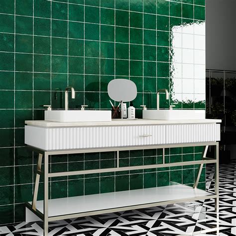 Green Morrocan Tile Backsplash