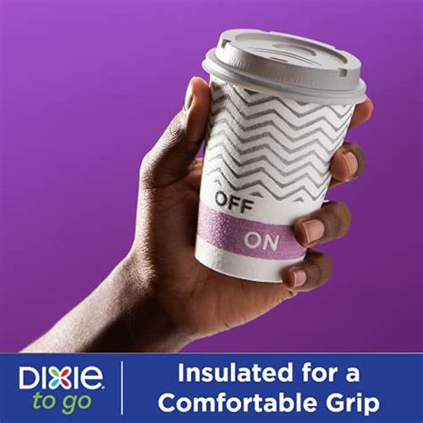 Dixie To Go Coffee Cups And Lids 12 Oz 26 Count Assorted Designs Disposable Hot Beverage