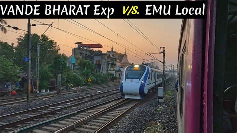 Dangerous Vande Bharat V S Emu Train Race High Speed Parallel Race