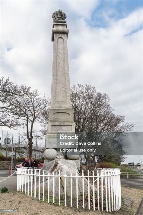 The King George Iv Monument On Queens Road Dun Laoghaire Ireland Stock