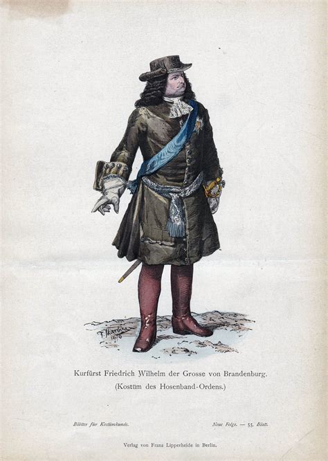 Kurf Rst Friedrich Wilhelm Der Grosse Von Brandenburg Kost M Des