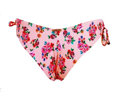 Calcinha De Biquíni Fio Amarradinha Rosinhas Ilha Bikini