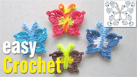 Easy Crochet How To Crochet A Butterfly For Beginners Free Crochet Butterfly Pattern