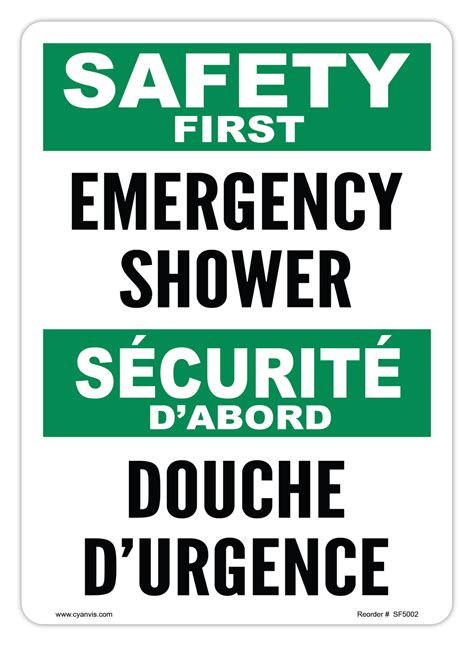 High Quality Bilingual Safety First Safety Sign