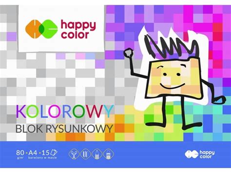 Blok Rysunkowy Kolorowy Happy Color 15 Arkuszy Biurowi Pl