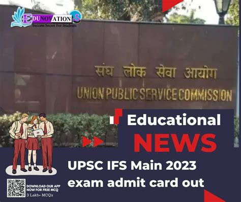 Upsc Ifs Main Exam Admit Card Out Edunovations