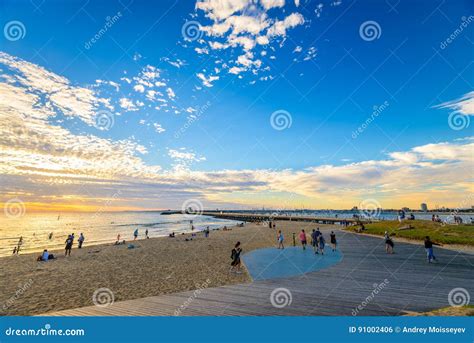 St Kilda Beach Victoria Australia Editorial Photo Image Of Melbourne Escape 91002406