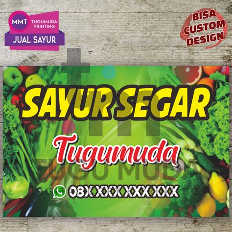 Jual Cetak Spanduk Banner Mmt Toko Sayuran Dan Buah Sayur Hijau