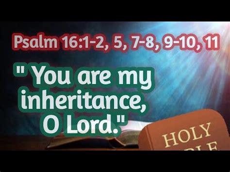 Psalm You Are My Inheritance O Lord Youtube