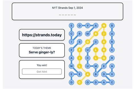 Nyt Strands Today Hint For Serve Ginger Ly Spangram And Answer Of