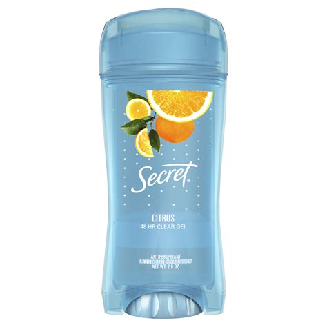 Secret Fresh Antiperspirant and Deodorant Clear Gel, Citrus, 2.6 oz ...