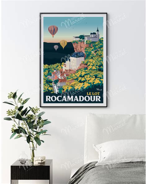 Affiche Rocamadour Marcel Travel Poster Taille X Cm