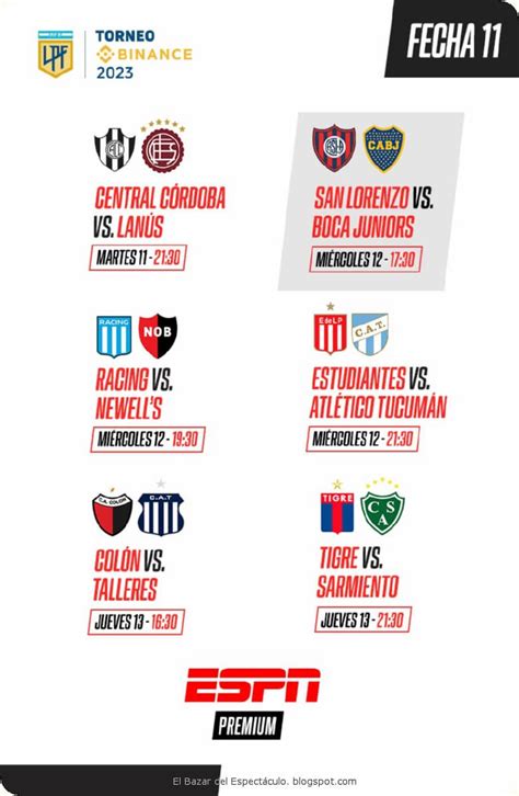 → Horarios Liga Argentina 2023 Tv En Vivo Partidos Fecha 11 Desde 110423 Fútbol 1º División