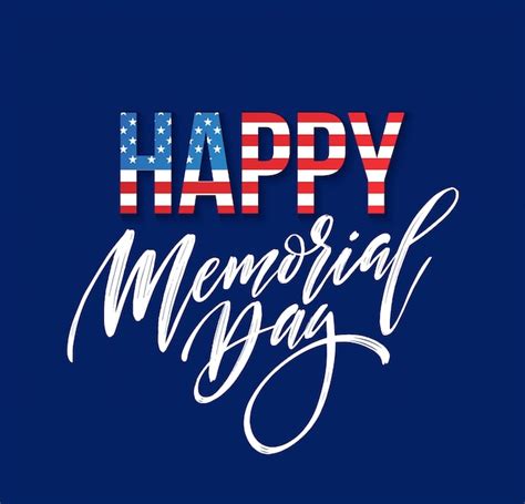 Premium Vector Happy Memorial Day Card National American Holiday