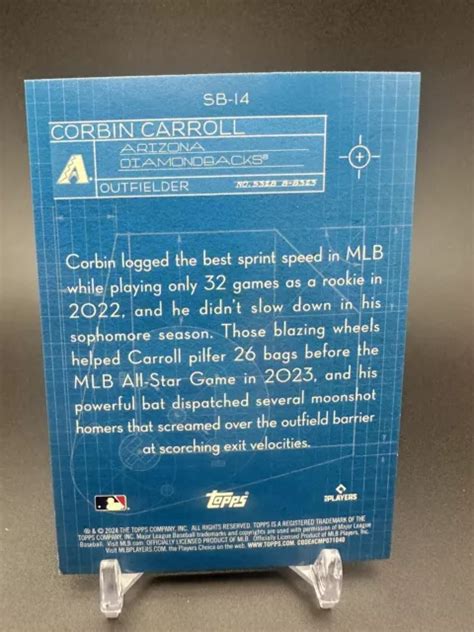 2024 TOPPS SERIES 1 Corbin Carroll Insert Bleu SB 14 Arizona