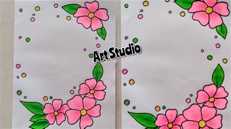 Flower border design border design for project project work design ...