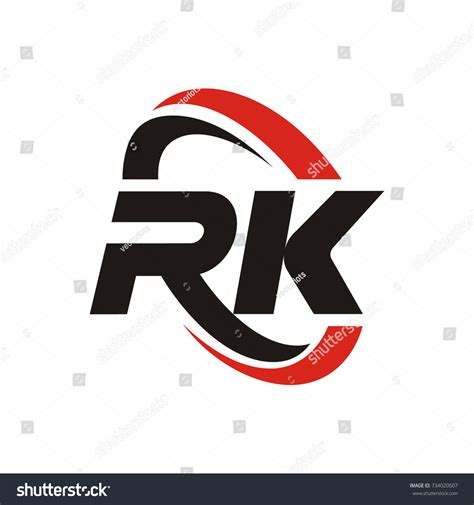 Rk Logo Initial Letter Design Template Stok Vektör Telifsiz 734020507