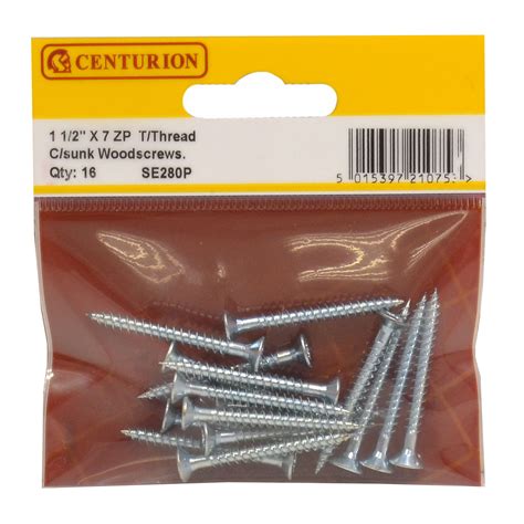 Centurion 1 12 X 7 Zp Cross Recessed Hardened Twin Thread Woodscrews With Countersunk Head