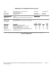 HK MGNR005 1 Pdf TRANSCRIPT OF ACADEMIC RECORD Unofficial College