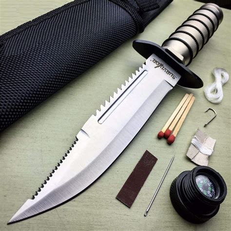 Buy New 10 SURVIVAL Rambo Hunting FIXED BLADE EcoGift Nice With Sharp