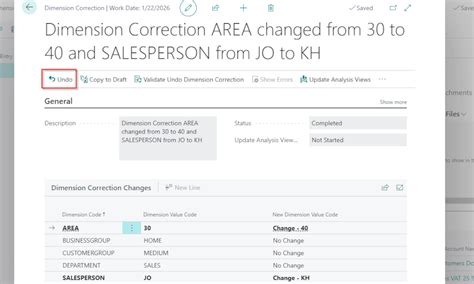 How To Correct Dimensions In Business Central Elian Solutions