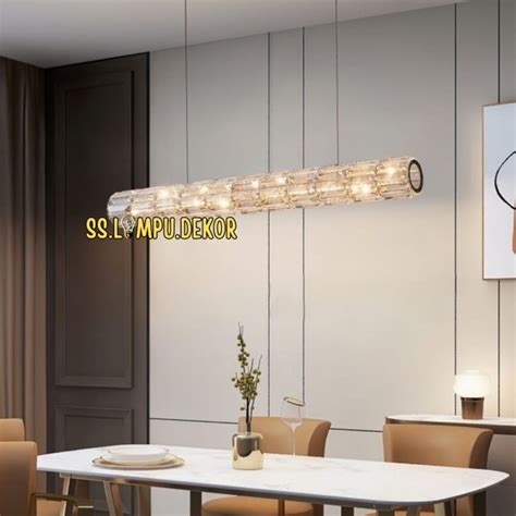 Jual Lampu Gantung Kristal Minimalis Modern Mewah Hias Ruang Makan