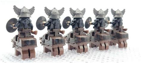 Lord Of The Rings Hobbit Dwarf Hog Riders Army Minifigures Dain