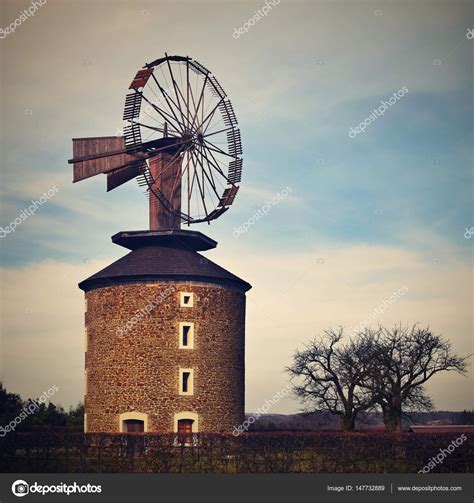 Beautiful Old Windmill At Sunset With Old Windmills Windmill