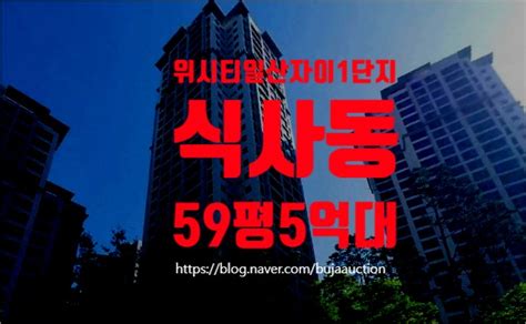 일산 아파트경매 식사동 위시티일산자이1단지 59평 5억대 급매 네이버 블로그