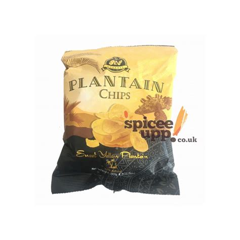 Pack Of 3 Olu Olu Plantain Chips Sweet Yellow Plantain 60g