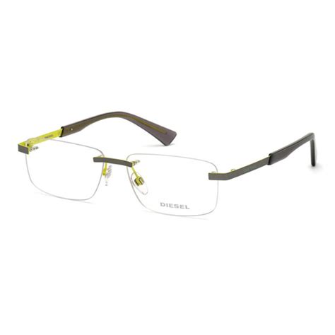 Diesel Mens Gunmetal Square Eyeglass Frames Dl535200956 Modesens