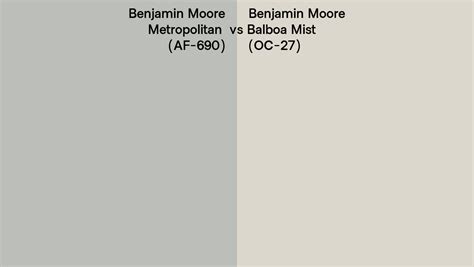 Benjamin Moore Metropolitan Vs Balboa Mist Side By Side Comparison