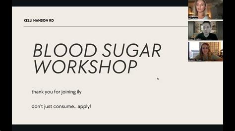 Blood Sugar Workshop Part 1 Youtube