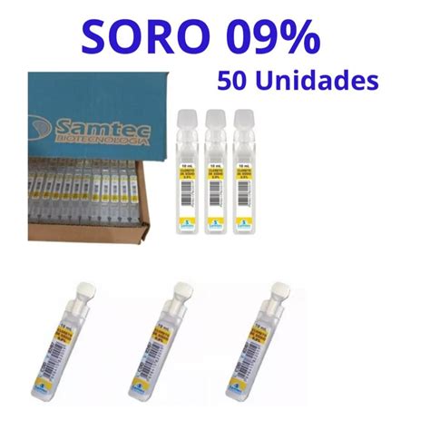 Soro Solução 09 Cloreto De Sódio Kit 50 Unidades Shopee Brasil