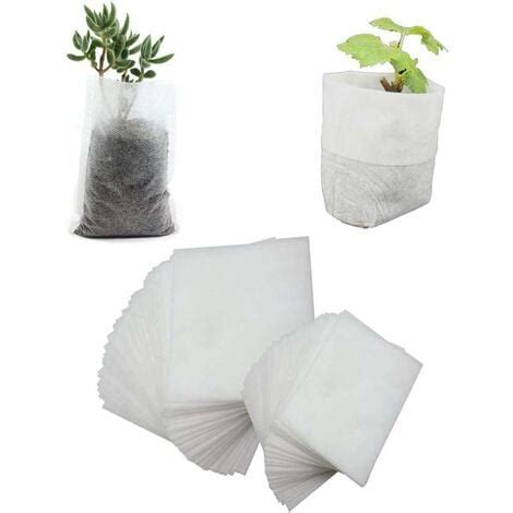 500 Pcs Sacs à Plantes Non tissé Sacs Biodégradables Tissu Non Tissé