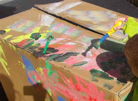 Painting Cardboard Boxes