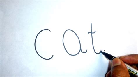 Very Easy How To Turn Word Cat Into A Cartoon Cat Wordtoon