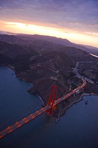 Golden Gate Bridge Aerial View Stock Photo - Download Image Now - Above ...