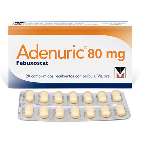 Adenuric 80mg Febuxostat Reducir el Ácido Úrico – Farmacias Julios Panamá
