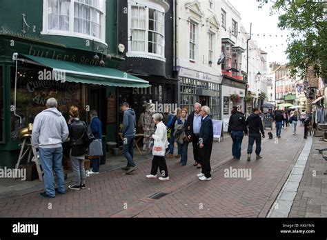 Shops And Pavement Cafes In George Street Hastings Old Towneast