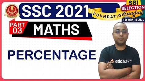 Percentage Part Maths Foundation Classes For Ssc Cgl Chsl Mts Gd