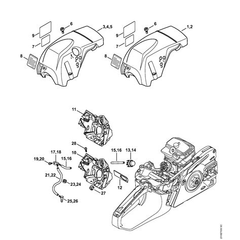 Stihl Ms Chainsaw Ms Cbe Mix Parts Diagram Shroud