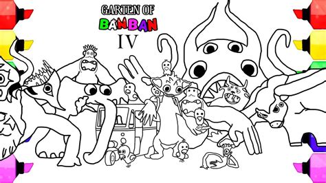 Garten Of Banban Coloring Pages Color All New Bosses Ending