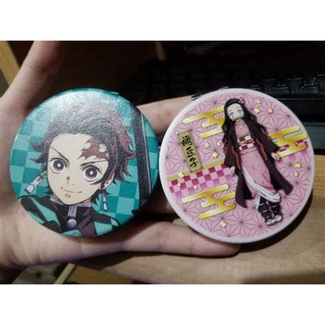 Anime Demon Slayer Compact Hand Mirror Tanjiro Kamado Kanao Tsuyuri